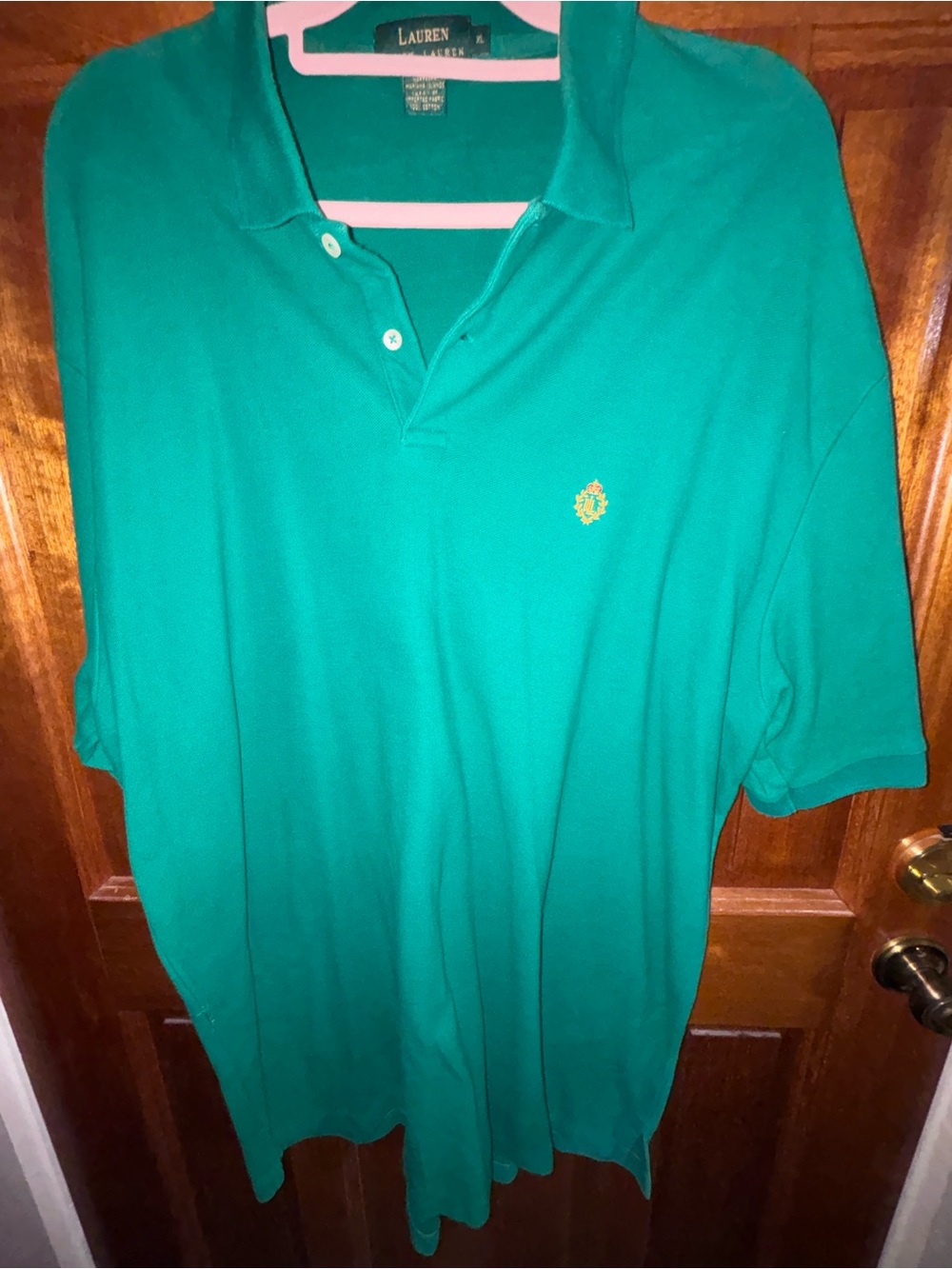 Lauren Ralph Lauren Men's Kelly Green Polo Shirt size XL EUC